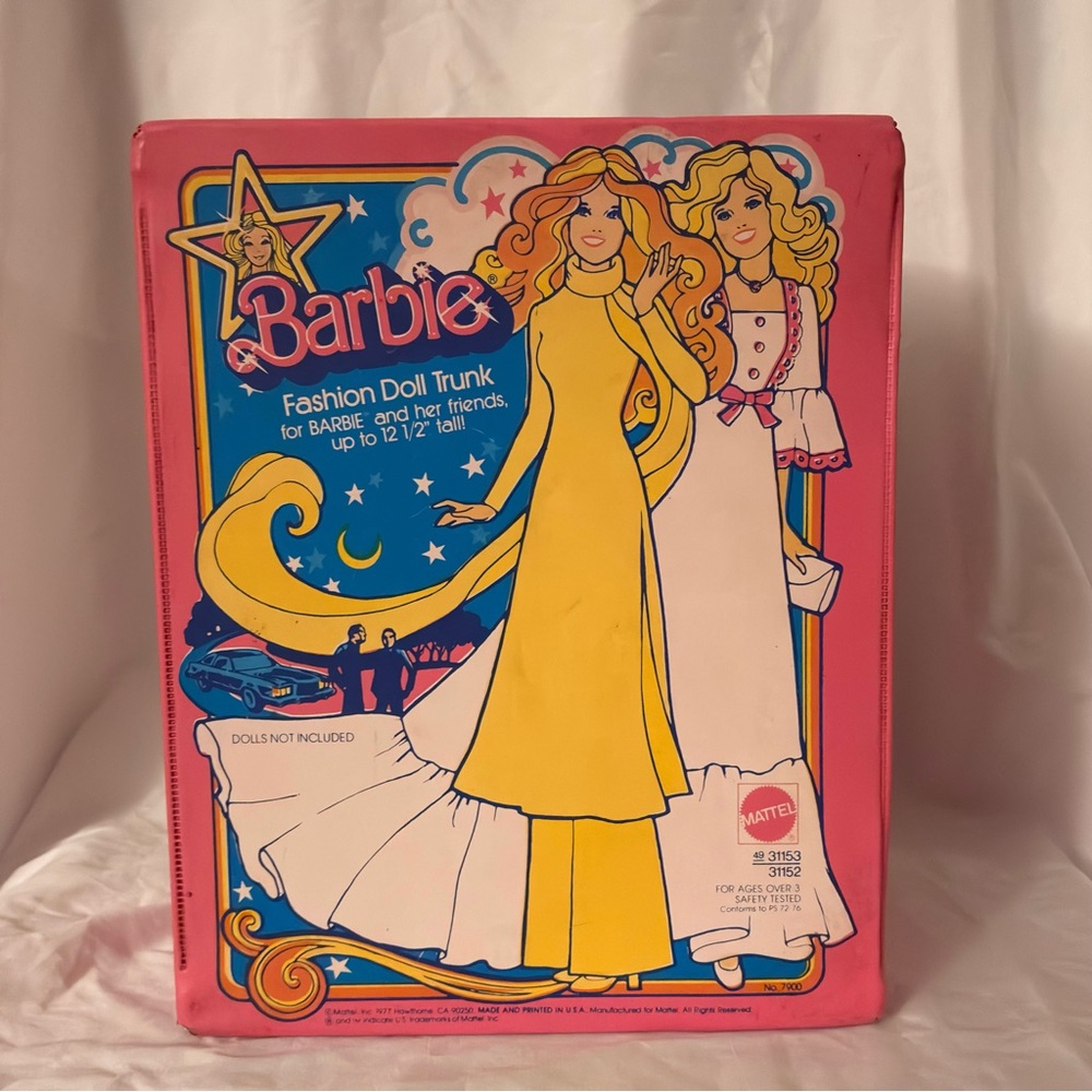 Vintage 1977 Barbie Fashion Doll Trunk Large For Barbie & Friends Vinyl.